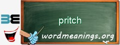 WordMeaning blackboard for pritch
